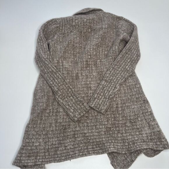 Autumn Cashmere Brown Rib Drape Knit Cashmere/Wool Cardigan Sweater Size S - Picture 2 of 5